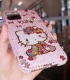 Handmade Crystal iPhone 16 Case Glitter Bling Hello Kitty Phone Cover Luxury Crystal Rhinestone