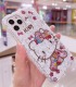Handmade Crystal iPhone 16 Case Glitter Bling Hello Kitty Phone Cover Luxury Crystal Rhinestone