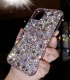 Handmade Crystal iPhone 16 Case Glitter Bling Ring Stand Phone Cover Luxury Crystal Rhinestone
