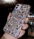 Handmade Crystal iPhone 16 Case Glitter Bling Ring Stand Phone Cover Luxury Crystal Rhinestone