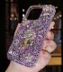 Handmade Crystal iPhone 16 Case Glitter Bling Flower Phone Cover