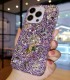 Handmade Crystal iPhone 16 Case Glitter Bling Flower Phone Cover