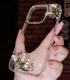 Handmade Crystal iPhone 16 Case Glitter Bling Rhinestone Bell Orchid Minimalist Phone Cover