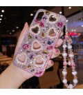 Handmade Crystal iPhone 16 Case Glitter Bling Phone Cover Luxury Shiny Crystal Diamond Rhinestone