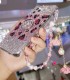 Handmade Crystal iPhone 16 Case Glitter Bling Ring Stand Phone Cover Luxury Crystal Rhinestone