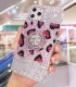 Handmade Crystal iPhone 16 Case Glitter Bling Ring Stand Phone Cover Luxury Crystal Rhinestone