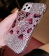 Handmade Crystal iPhone 16 Case Glitter Bling Ring Stand Phone Cover Luxury Crystal Rhinestone