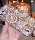 Handmade Crystal iPhone 16 Case Glitter Bling Pearl Charm Phone Cover Luxury Crystal Rhinestone
