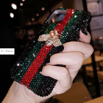 Handmade Crystal iPhone 16 Case Glitter Bling Bee Phone Cover Luxury Crystal Rhinestone Diamond