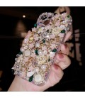 Handmade Crystal iPhone 16 Case Glitter Bling Flower Phone Cover