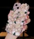 Handmade Crystal iPhone 16 Case Glitter Bling Flower Phone Cover