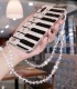 Handmade Crystal iPhone 16 Case Glitter Bling Piano Keys Pattern Luxury Crystal Pearl Rhinestone