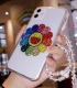 Handmade Crystal iPhone 16 Case Glitter Bling Kaikai Kiki Logo Phone Cover Luxury Rhinestone